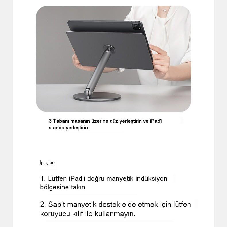 Benks L43 İnfinity Pro Pad 360 Dönebilen Mıknatıslı 11 İnç Tablet Standı - 9 Benks L43 İnfinity Pro Pad 360 Dönebilen Mıknatıslı 11 İnç Tablet Standı - 9